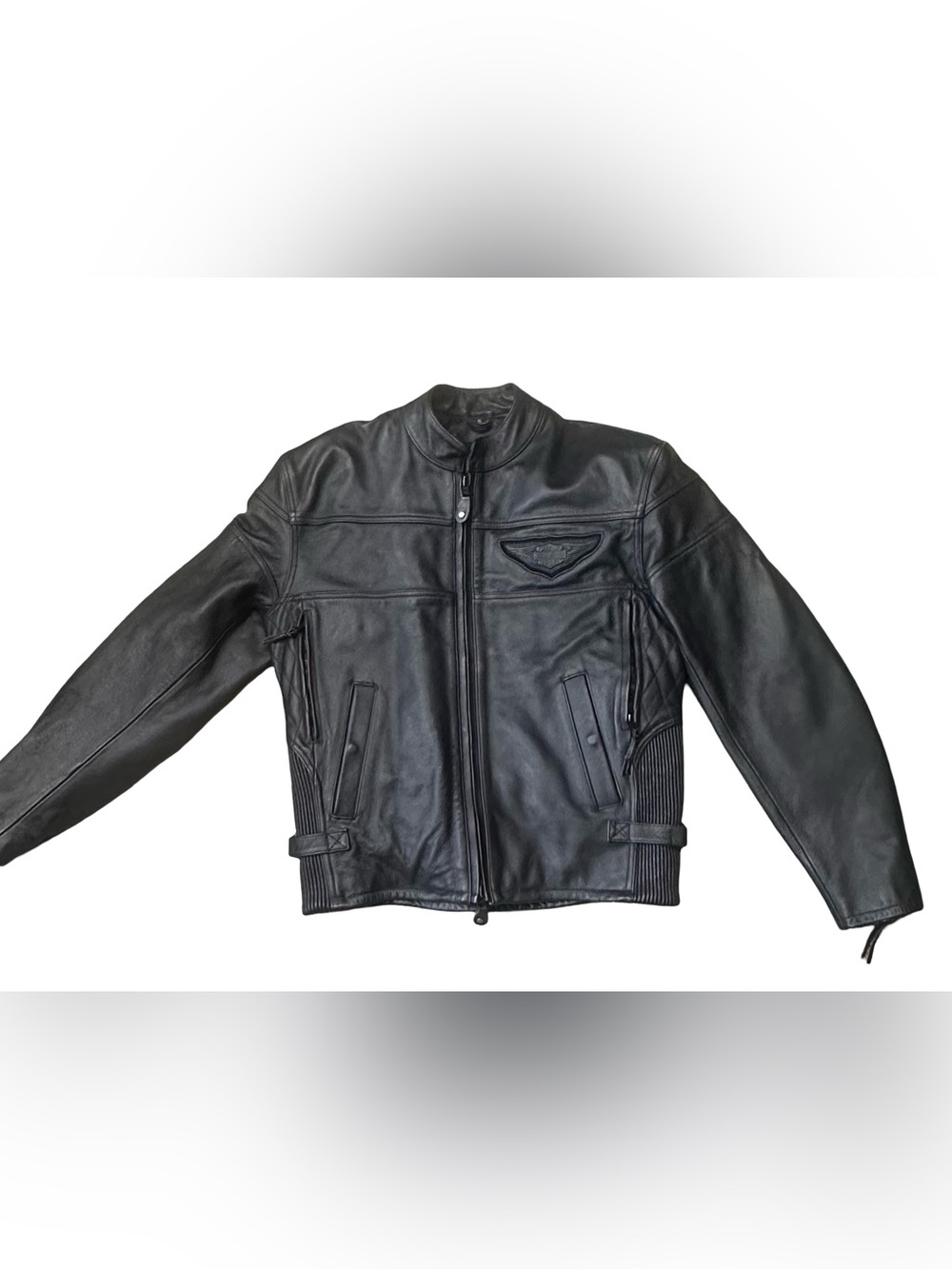 Harley-Davidson Black Leather Bomber Jacket